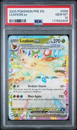 Pokemon 2025 Prismatic Evolutions Eeveelution EX Set (9 Total) PSA 10 - Image 3