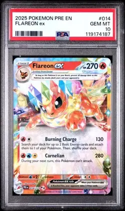 Pokemon 2025 Prismatic Evolutions Eeveelution EX Set (9 Total) PSA 10 - Image 5