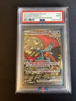 Roaring Moon EX 162/131 SIR 2025 Pokemon Prismatic Evolutions PSA 9 Mint - Image 1