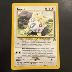 Pokemon Vintage WoTC Black Star Promo Togepi #30 Wizards Of The Coast 2001 - Image 1