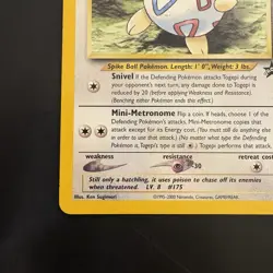 Pokemon Vintage WoTC Black Star Promo Togepi #30 Wizards Of The Coast 2001 - Image 5
