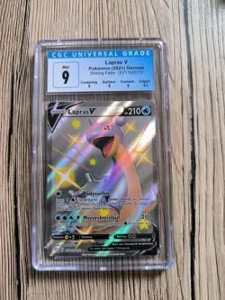 2021 POKEMON SWORD & SHIELD SHINING FATES #SV110 FULL ART/LAPRAS V PSA CGC 9 - Image 1