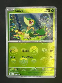 SNIVY 001/086 COMMON BLACK BOLT POKEMON POKEBALL HOLO NM - Image 1