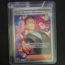 Team Rockets Giovanni 238/182 SIR Full Art Holo Destined Rivals Pokemon TCG - Image 1