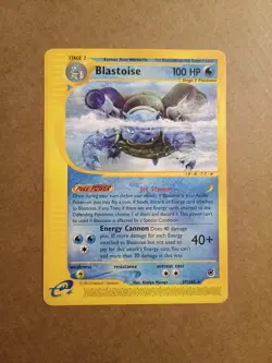 Pokemon Blastoise Expedition 37/165 Regular Rare - Image 1