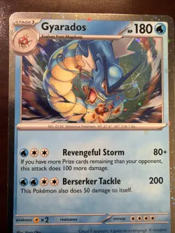Pokemon SV02: Paldea Evolved #043/193 Gyarados Cosmos Holo Rare NM LP - Image 3