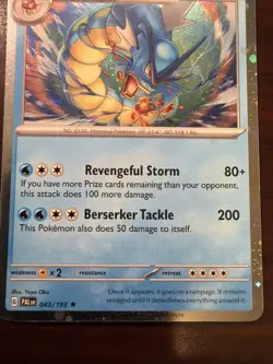 Pokemon SV02: Paldea Evolved #043/193 Gyarados Cosmos Holo Rare NM LP - Image 4