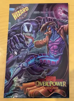 Marvel OverPower Card Game Special Edition Metal Print Venom vs. Gambit - Wizard - Image 1