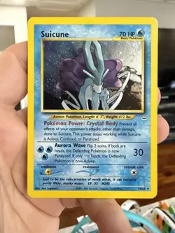 Suicune 14/64 - Pokemon TCG Neo Revelation Unlimited Holo Rare Card WOTC LP - Image 1