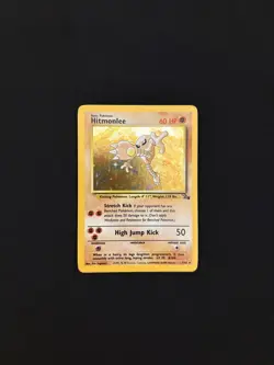 Pokemon TCG Hitmonlee 7/62 Fossil Holo Rare Unlimited WOTC Vintage - Image 1