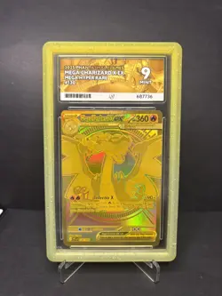 Pokemon Mega Charizard X EX Gold Hyper Rare #130 ACE 9 Mint – Phantasmal Flames - Image 1