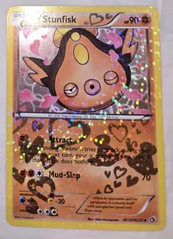 2013 Pokemon Stunfisk RC12/RC25 Mt-NrMnt Legendary Treasures Holo - Image 1