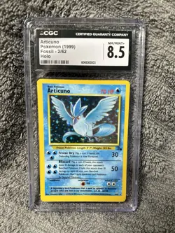CGC 8.5 Articuno 1999 Fossil 2/62 Holo Pokemon Card - Image 1
