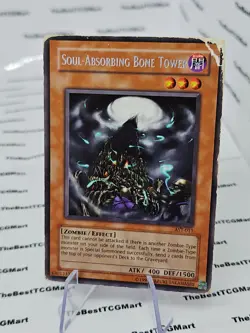 Yu-Gi-Oh! Soul-Absorbing Bone Tower Ancient Sanctuary AST-011 Unlimited Rare HP - Image 2
