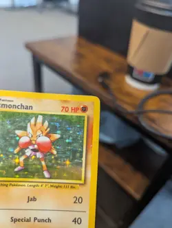 Pokemon TCG Hitmonchan Base Set Holo Rare Card 7/102 - Image 2