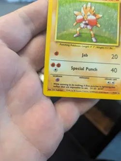 Pokemon TCG Hitmonchan Base Set Holo Rare Card 7/102 - Image 4