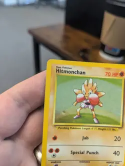 Pokemon TCG Hitmonchan Base Set Holo Rare Card 7/102 - Image 5