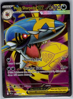 Mega Sharpedo ex 113/094 ME02: Phantasmal Flames - Pokemon Card - NM - Image 1