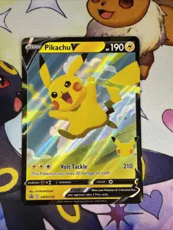Pikachu V - SWSH143 - Ultra Rare - Black Star Promo - Pokemon Card - NM/M - Image 1