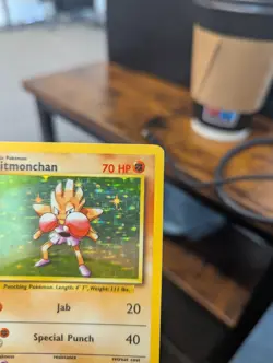 Pokemon TCG Hitmonchan Base Set Holo Rare Card 7/102 - Image 2
