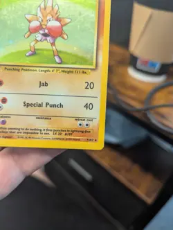 Pokemon TCG Hitmonchan Base Set Holo Rare Card 7/102 - Image 3