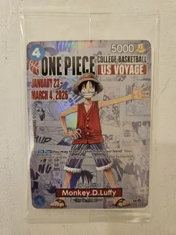 Monkey.D.Luffy (College Basketball US Voyage) P-055 One Piece Promo Cards Foil - Image 1