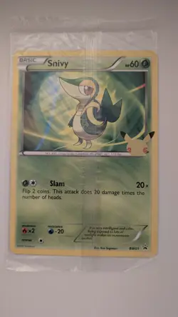 Pokemon 25th Anniversary Jumbo Sealed Cards 3 Pack Celebrations - Unova Snivy - Image 1
