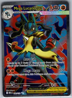 Mega Lucario ex 160/132 ME01: Mega Evolution - Pokemon Card - NM - Image 1