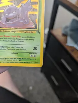 Pokemon TCG Muk Fossil Holo Rare Card 13/62 - Image 3