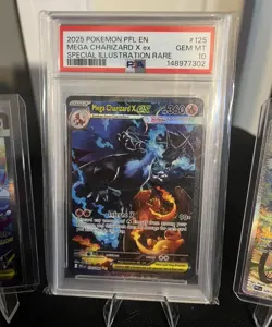2025 POKEMON PHANTASMAL FLAMES #125 MEGA CHARIZARD X EX PSA 10 SIR lot - Image 1