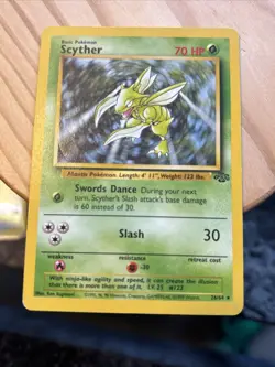 Pokemon Cards - Jungle 26/64 Scyther Played - Image 5