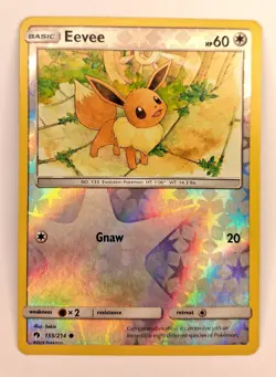 Eevee 155/214 Lost Thunder Reverse Holo Common NM Pokemon Card - Image 1