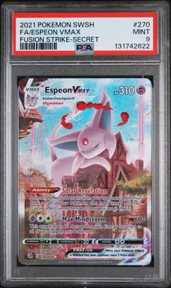 ESPEON VMAX 270/264 PSA 9 FUSION STRIKE ALTERNATE ART HOLO POKEMON CARD ENGLISH - Image 1