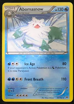 Abomasnow 40/162 Rare XY Breakthrough | LP | Pokemon Trading Card TCG - Image 1