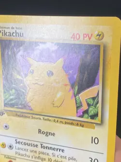 CARTE POKEMON PIKACHU 58/102 EDITION 1 FR SET DE BASE COMMUNE - EXC+ - Image 2