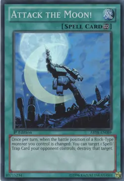 Yugioh Attack The Moon! ABYR-EN089 Super Rare 1st Edition LP - Image 1