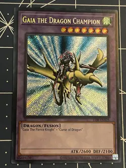 Yu-Gi-Oh Gaia the Dragon Champion LOB-EN125 25th Anniversary Ed Secret Rare NM - Image 1