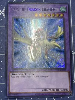 Yu-Gi-Oh Gaia the Dragon Champion LOB-EN125 25th Anniversary Ed Secret Rare NM - Image 2