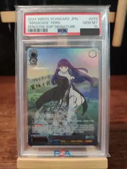 PSA10 Signed Weiss Schwarz Frieren Beyond Journey's End SFN/S108-073SSP SSP Fern - Image 1