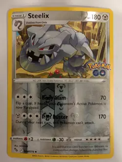 Steelix - 044/078 - Pokemon GO Reverse Pokemon Holo Foil Nice! - Image 1