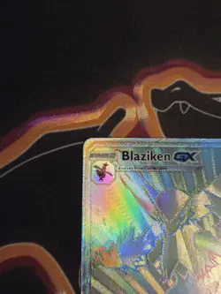 Pokemon Blaziken GX Secret Rare Full Art Holo 170/168 SM-Celestial Storm Card - Image 4