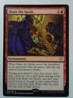 Share the Spoils *Rare* Magic MtG x1 AFC Commander Forgotten Realms - Image 1