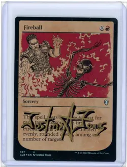 Fireball Foil Commander Legends Battle for Baldur's Gate Signed Artist Proof MTG - Image 1