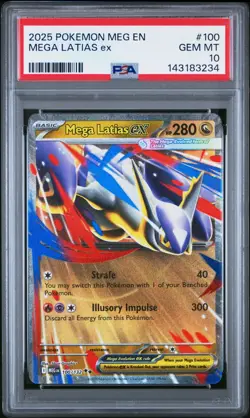 2025 POKEMON MEG EN-MEGA EVOLUTION #100 MEGA LATIAS EX PSA 10 - Image 1
