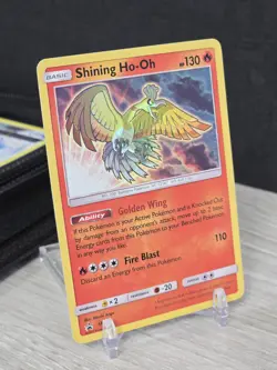 Pokemon Card Shining Ho-Oh SM70 Black Star Promo Holo Shining Legends 2017 NM - Image 1