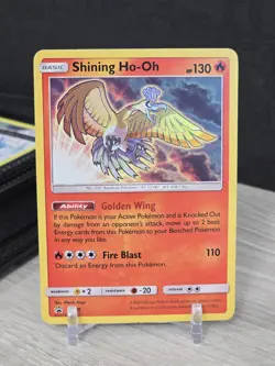 Pokemon Card Shining Ho-Oh SM70 Black Star Promo Holo Shining Legends 2017 NM - Image 3