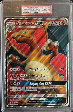 2017 Pokemon Black Star Promo Charizard GX - JUMBO #SM60- PSA 8 - Image 1