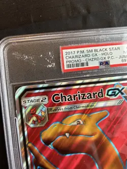 2017 Pokemon Black Star Promo Charizard GX - JUMBO #SM60- PSA 8 - Image 3