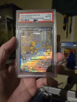 Pokemon Alakazam Ex Scarlet & Violet 151 Special Illustration 201/165 PSA 8 Mint - Image 1