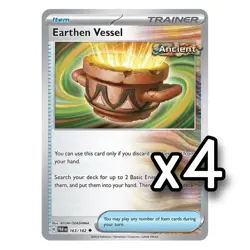 4x Earthen Vessel 163/182 Paradox Rift Pokemon Playset x4 - Image 1